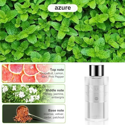 Amor Lyris 2 Packs Essential Oil Refill for Smart Car Air Freshener, 3.5OZ Car Diffuser Refill, Aromatherapy Perfume Refill Can be Used for 4-8 Months, Made with Natural Plant Extracts, AZURE