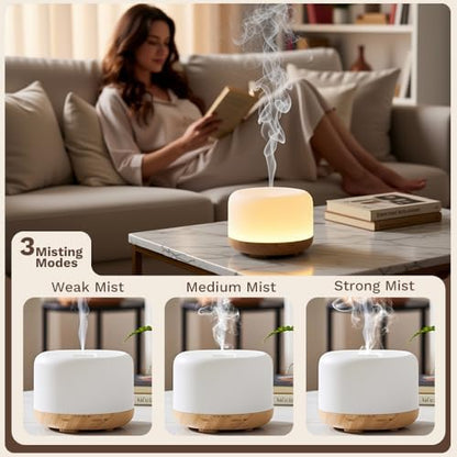 Essential Oil Diffuser, Ultrasonic Humidifier with LED Light