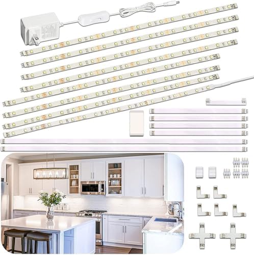 WOBANE LED Display Light Kit, Set of 8x12 inch LED Strip Bar, 6000K White