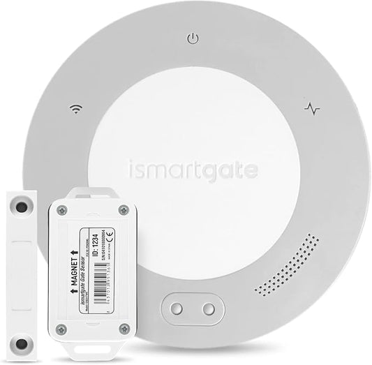 ismartgate LITE Smart Gate Opener Remote, APP Control, Compatible with Apple Homekit, Amazon Alexa, Google Assistant and IFTTT. Compatible with All Gates. Wireless sensor included.