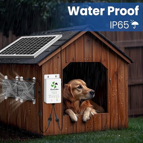 Solar Exhaust Fan for Chiken Coop with Smart Thermostat and Battery