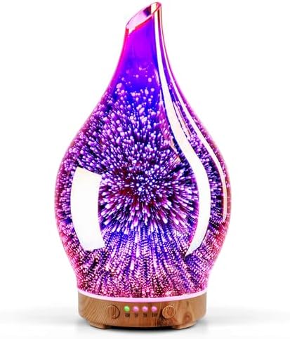 Porseme Essential Oil Diffuser 150ml Handmade Glass Diffuser 6H Runtime