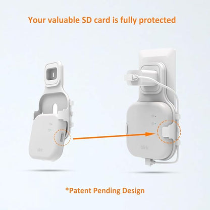 AutoSonic All-New Mount Compatible with Blink Sync Module XR | Outlet Wall Holder Mounting Bracket Accessories | USB-C Cable Included | White