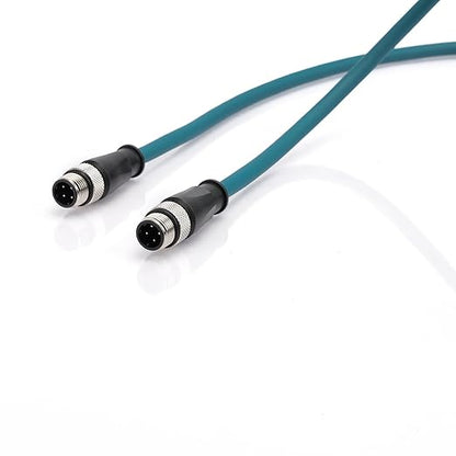 M12 D Code 4 Pin to 4 Pin Cable Bend-Resistant Cable Structure Adaptable to Complex Spaces for Networking in Small Spaces 3M