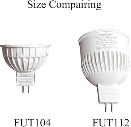 LGIDTECH FUT112 Miboxer 6W MR16 RGB+CCT LED Spotlight Bulb, Color Changing & Temperature Adjustable, Memory Function, Smartphone Can't Control Directly (1)