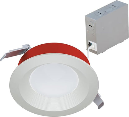 HALO RL 6 in Fire Rated Canless Integrated LED Recessed Light Trim Selectable 5CCT 2700K-5000K, 1400 Lumens, Dimmable IC Rated, Airtight, Wet Location