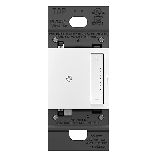 Legrand adorne with Netatmo Tru Universal Wi-Fi Enabled Smart Dimmer Switch in White, WNAL50W1