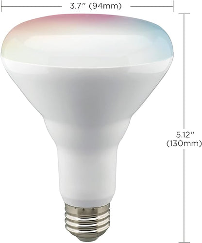Satco S11255/04 Starfish BR30 WiFi Smart LED Light Bulb, Works with Siri, Alexa, Google Assistant, SmartThings, 9.5 Watts, Color Changing & Tunable White, 4 Pack