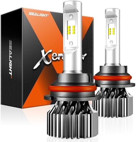 SEALIGHT Fog Light Powersport, 72,000LM 7 times Brightness 9007 Bulbs or fog, 9007 Light Easy Plug-N-Play Fog Bulbs, Pack of 2