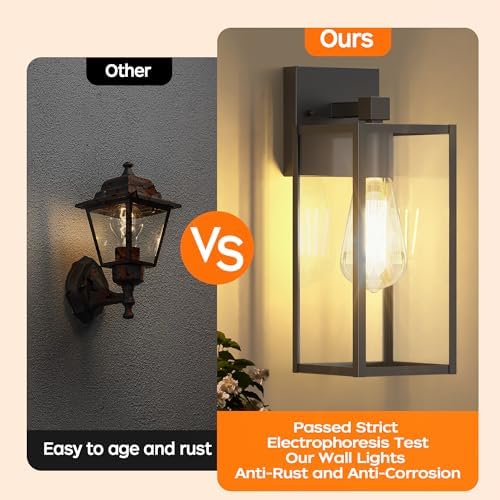 WIHTU 13in Outdoor Porch Light Wall Mount, Exterior Lighting Fixture
