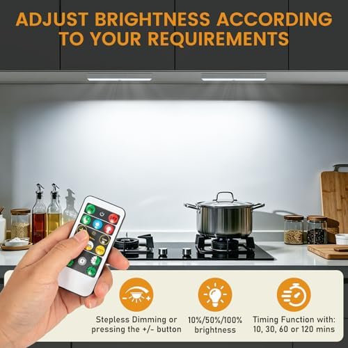 Racokky Under Cabinet Lighting with Remote, Motion Activated RV Step Light