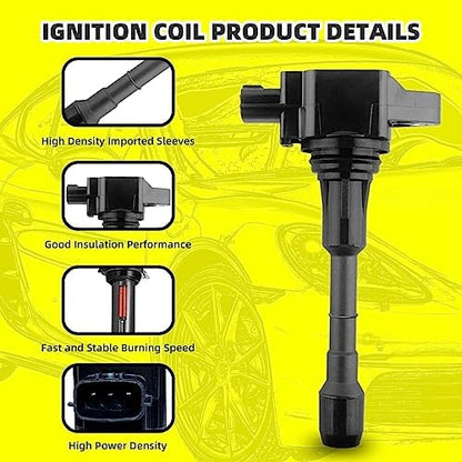 Set of 6 Ignition Coils Pack UF550 22448-JA10C & 6 PCS Iridium Spark Plugs