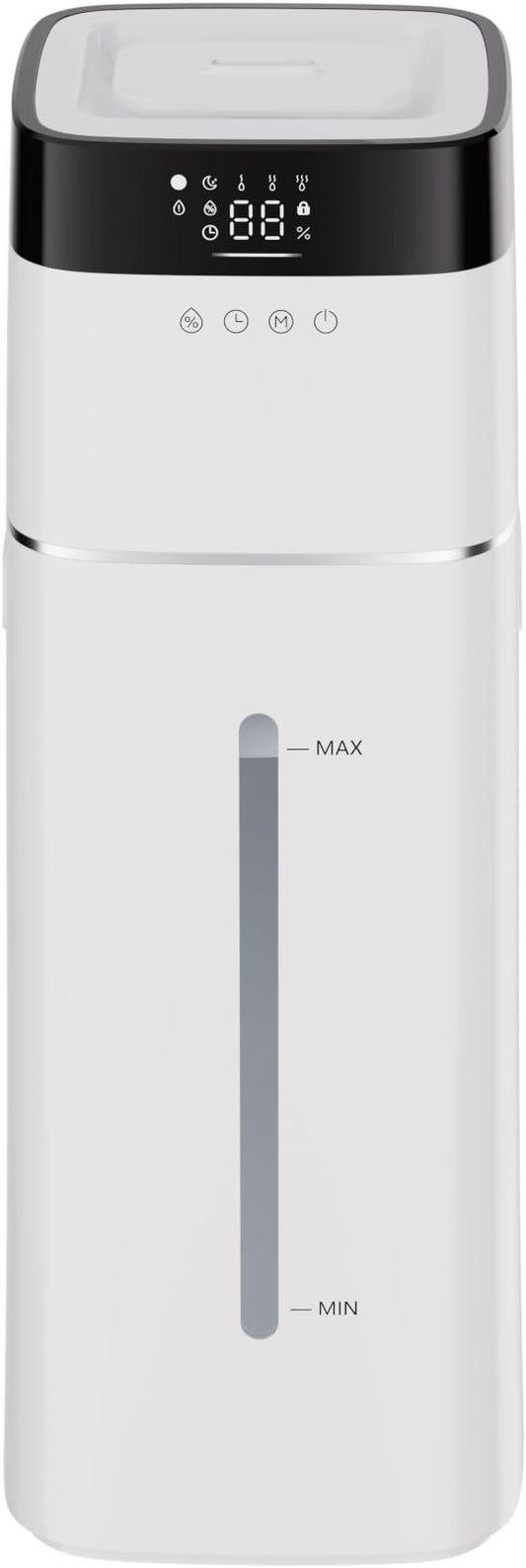 Uthfy 5L/1.3Gal Humidifiers for Bedroom Large Room up to 350ft², 100H Cool Mist Air Humidifiers with 4 Modes, Humidity Setting, Child Lock, 12H Timer, Remote, Top Fill with 350ML/H Mist Speed, Grey