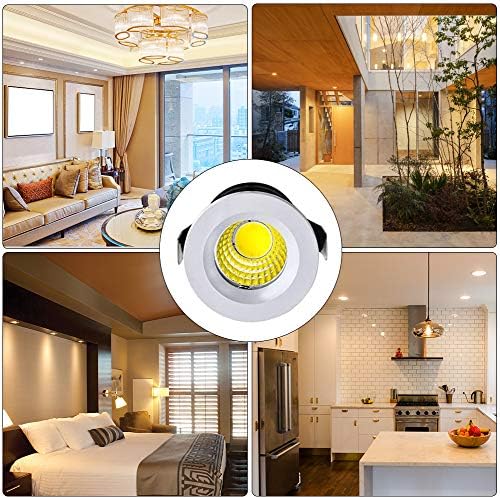 5Pack 1 inch Recessed LED Lights, 3W Mini Recessed LED Lights AC110V