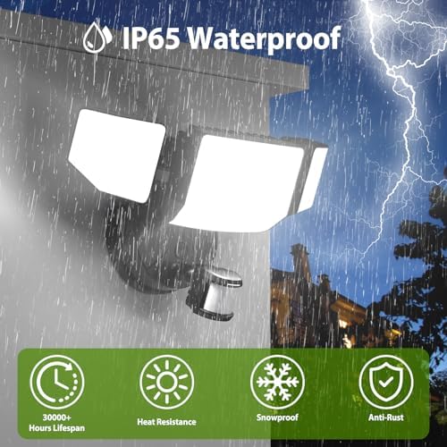 Abovizo 150W Motion Sensor Outdoor Lights, 16500LM LED Security Lights