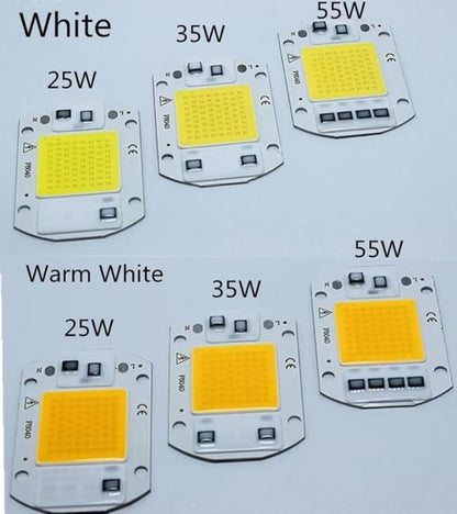 20 Pack LED COB 10W 20W 30W 50W Chip Lamp Beads AC 220V IP65 Bulb Smart IC No Driver Required DIY Flood Light Spotlight (Color : White, Size : 30-35W 220V)