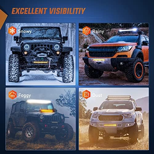 Nilight Slim LED Light Bar 2PCS 11 Inch 26LED Single Row Spot Flood Combo Fog Driving Work Lighting Roof Bumper Lamp Offroad for 4x4 Trucks SUV ATV UTV
