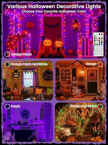 400LED Smart RGB Color Changing String Lights 144FT Halloween Lights App
