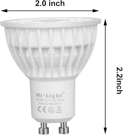 BSOD Smart LED Light Bulb Mi Light GU10 RGB CCT 4W Spotlight with Remote Controller Dimmable (1 Bulb)
