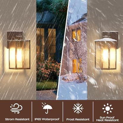 WIHTU Outdoor Front Porch Light Wall Mount, Exterior Lighting Fixtures