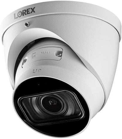 Lorex 4K (8MP) Motorized Varifocal Smart IP Dome Security Camera with Listen-in Audio and Real-Time 30FPS Recording - White