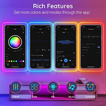 AILBTON 32.8FT Neon Rope Lights, RGB LED Strip Lights, Waterproof IP67 LED Lights for Bedroom, DIY Design, Music Sync, Remote Control, Multiple Modes for Bedroom