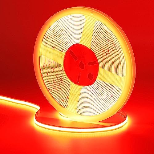 32.8ft/10M 24V Red COB LED Strip Light 3840LEDs IP20 Not Waterproof