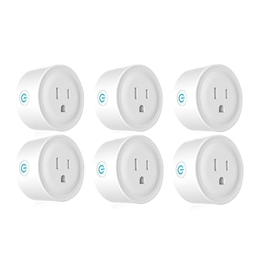 Deco Gear 6 Pack WiFi Smart Plug (Compatible with Amazon Alexa & Google Home), Control Appliances and Electronics from Anywhere