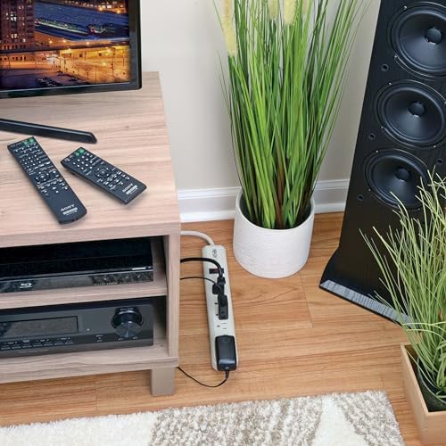 Tripp Lite 7 Outlet (6 Right Angle + 1 Transformer Outlet) Surge Protector Power Strip, 4ft Cord, Lifetime Limited Warranty & $25K INSURANCE (TLP74R)