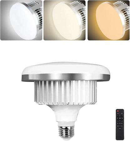 1Pack 85W Photography Light Bulb 3000-6000K Dimmable Tricolor LED Bulbs for Softbox Bulb in E27/26 Socket for Photography Photo Video Studio Lighting…