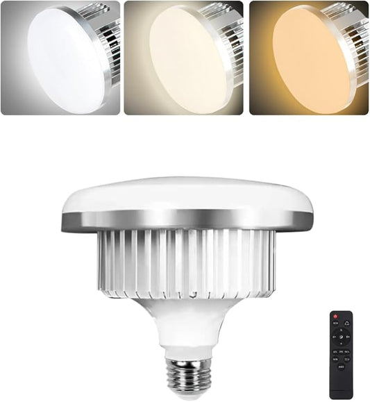 1Pack 85W Photography Light Bulb 3000-6000K Dimmable Tricolor LED Bulbs for Softbox Bulb in E27/26 Socket for Photography Photo Video Studio Lighting…