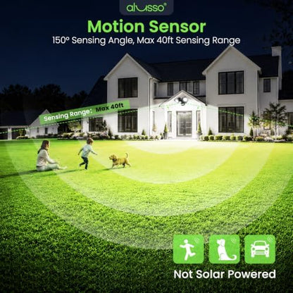 ALUSSO Motion Sensor Outdoor Lights , 30W 3500LM Flood Lights Outdoor 120V