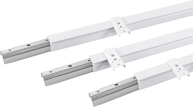 Heavy-Duty Ceiling Curtain Track Kit (9ft - 12ft), Curtain Track Ceiling Mount Room Divider Curtain Rod Aluminum Alloy Ceiling Track for Curtains Ceiling Curtain Rod for Shower, Bedroom, Living Room