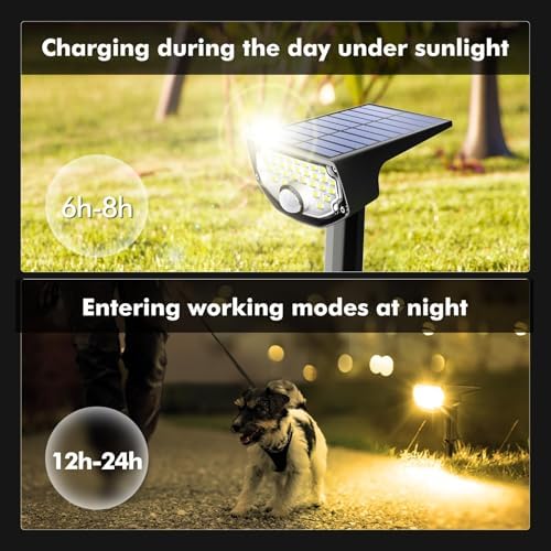 AloftSun Solar Motion Sensor Outdoor Lights,Solar Lights Outdoor Waterproof