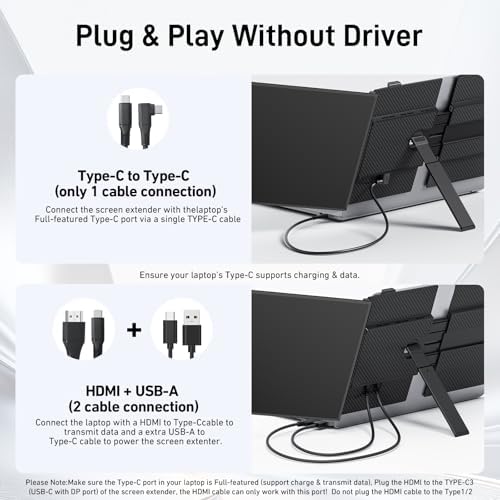 Vixtan Laptop Screen Extender 15.3" FHD 1080P Portable Dual Monitor
