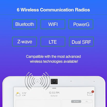 Qolsys IQ Panel 4: Wireless Smart Home Security System Alarm Panel for House Protection and Home Automation. Easily Integrate with Alexa, Window Alarms, Cameras and More. 319.5 MHz