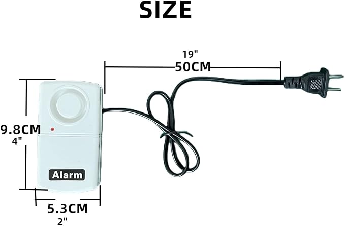 2X Power Failure Alarm Automatic Detector 120db Power Cut-Off Alarm Power Outage Alarm 110V 120V Needs 9V Battery (Not Included)