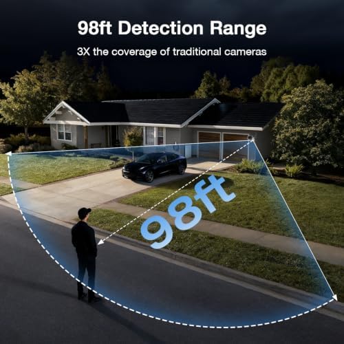 TKENPRO 2K Solar Camera Outdoor Wireless, 2.4GHz Wi-Fi Connected