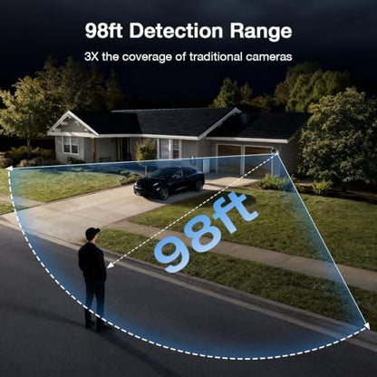 TKENPRO 2K Solar Camera Outdoor Wireless, 2.4GHz Wi-Fi Connected