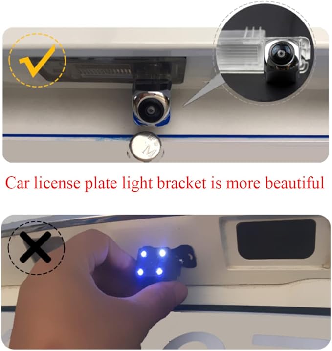 Vlicevrn HD Fisheye Vehicle Car Rear View Camera Night Vision Backup Parking Camera for Toyota 4Runner N210 MK4 / Hilux Surf N210 / SW4 N210 MK4 / Fortuner/Innova (Golden Full Dynamic)