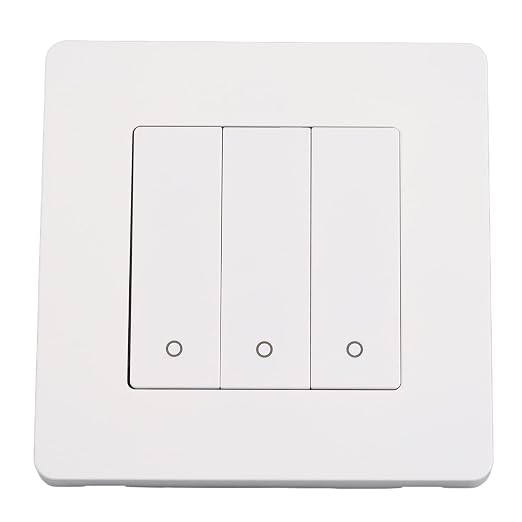 Jeanoko 3 Gang Smart Control Panel Compact Design Intelligent Switch for Home Automation System PVC Material (White)