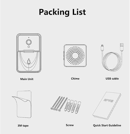 Doorbell Camera – Wireless Doorbell with Camera for Home, Battery Operated, 2-Way Audio & Motion Detector, Video Doorbell Chime