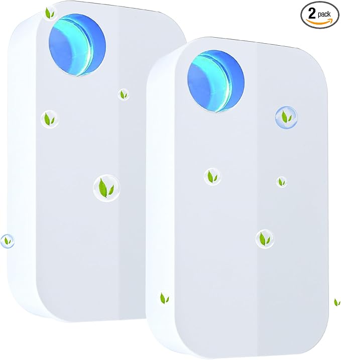 Plug In Air Ionizers,Negative Ion Air Purifier for Home and Office Use,Quiet Operation Air Cleaner to Freshen Indoor Air,Mobile Ionic Air Purifier for Bedroom,Living Room,Bathroom(2)