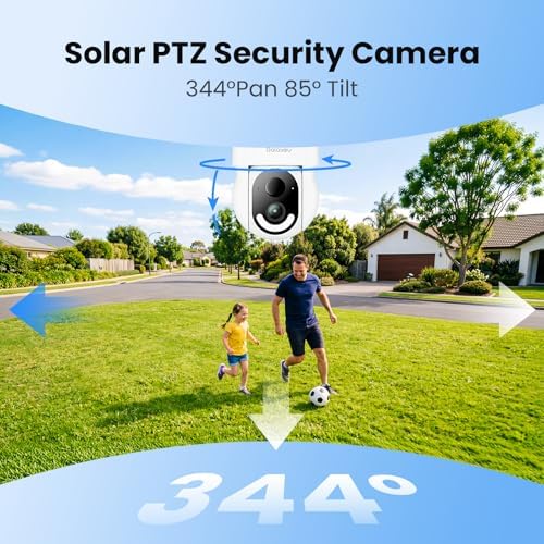 GALAYOU Solar Camera Outdoor Wireless for Home Security 2.4GWiFi, R6 1Pack