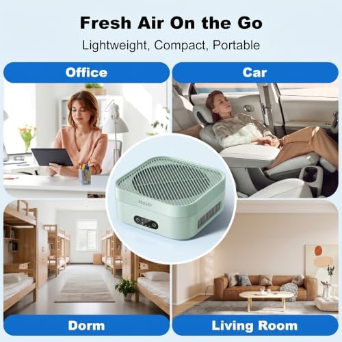 Air Purifiers for Home, 2 Filter, Plug-in, Quiet H13 True HEPA Purifier Car