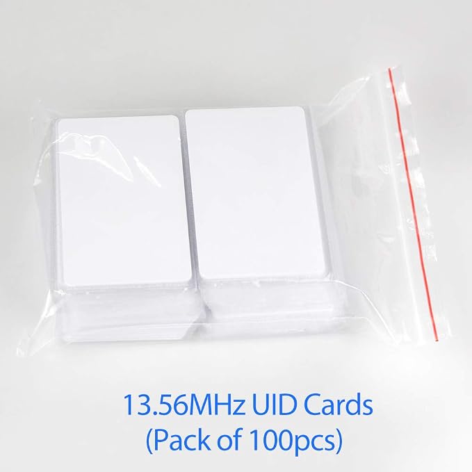 100 pcs Changeable UID Smart Card, Rewritable 13.56MHz RFID IC Blank Card | RFID 13.56MHz Card Readable Rewritable UID Changeable PVC Material for 1K IC Card Clone Block 0 Sector 0 Blank Card
