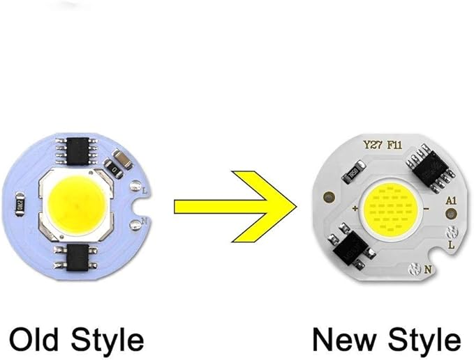 Home Bulbs 5Pcs LED COB Chip 220V 9W 7W 5W 3W Smart IC for DIY LED Light Bulb Downlight Spotlight No Need Power Supply Household Lamp (Emitting Color : Cold White, Wattage : 7w)