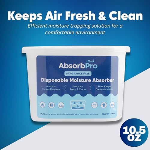 Absorb Pro Moisture Absorber Tub 10.5 oz, Fragrance Free, 6-Pack
