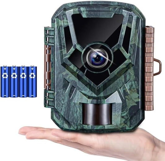 KJK Trail Camera 36MP 2.7K, Mini Game Camera with Night Vision 0.1s Trigger Time Motion Activated 130°Wide-Angle, Waterproof Trail Cam with 2.0” HD TFT Screen, Hunting Camera for Wildlife Monitoring