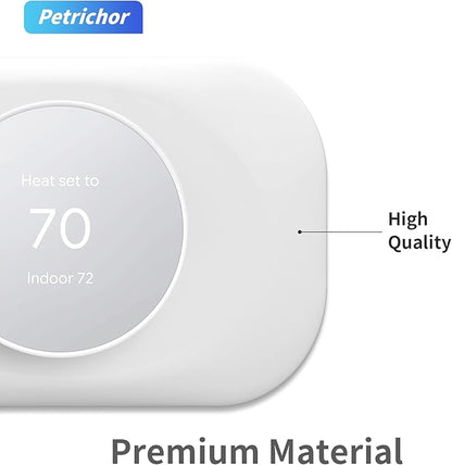 Petrichor Nest Thermostat Wall Plate - Compatible with Google Nest Thermostat 2020 - Nest Thermostat Trim Kit, Nest Thermostat Wall Plate Cover Accessory Easy Installation - Snow